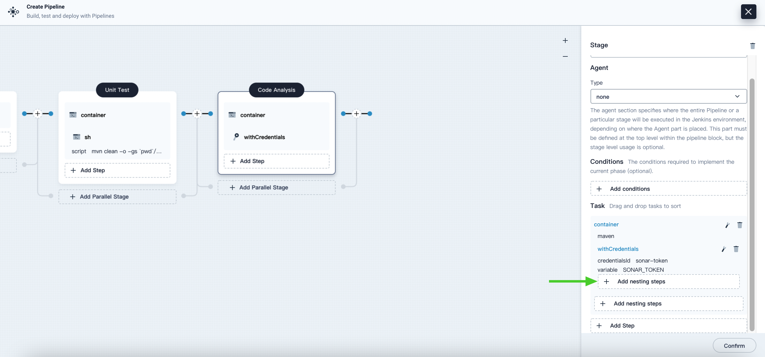 nested step